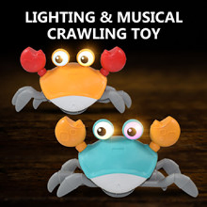 خرچنگ موزیکال شارژی سنسوردار نارنجی electric induction cute crab orange -اسباب بازی